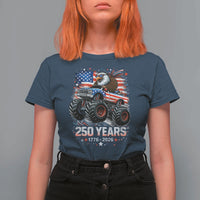USA 250th Anniversary 250 Years 1776 2026 Monster Truck Eagle T Shirt For Women