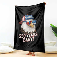 250th Anniversary USA 250 Years Baby Bald Eagle Throw Blanket
