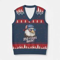 250th Anniversary USA 250 Years Baby Bald Eagle V-Neck Knit Sweater Vest