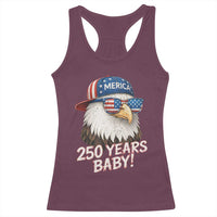 250th Anniversary USA 250 Years Baby Bald Eagle Racerback Tank Top