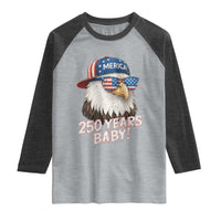 250th Anniversary USA 250 Years Baby Bald Eagle Raglan Shirt