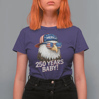 250th Anniversary USA 250 Years Baby Bald Eagle T Shirt For Women