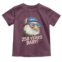 250th Anniversary USA 250 Years Baby Bald Eagle Toddler T Shirt