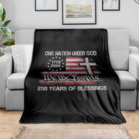 One Nation Under God 250 Years Of Blessing Throw Blanket 250th Faith Anniversary USA