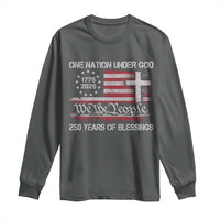 One Nation Under God 250 Years Of Blessing Long Sleeve Shirt 250th Faith Anniversary USA