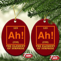 Ah The Element Of Surprise Ceramic Ornament Chemistry Science Humor Retro Periodic Table