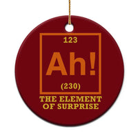 Ah The Element Of Surprise Ceramic Ornament Chemistry Science Humor Retro Periodic Table