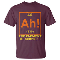 Ah The Element Of Surprise T Shirt Chemistry Science Humor Retro Periodic Table