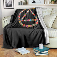 AA Sober Retro Flower Symbol Serenity Recovery Throw Blanket