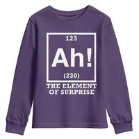Ah The Element Of Surprise Youth Sweatshirt Funny Chemistry Science Pun