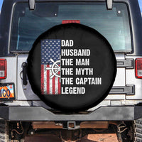 Funny Boat Captain Spare Tire Cover Dad Husband The Man The Myth The Captain Legend