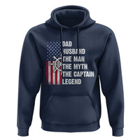 Funny Boat Captain Hoodie Dad Husband The Man The Myth The Captain Legend