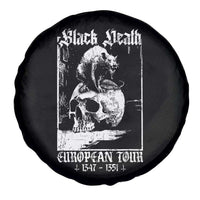 Black Death European Tour Spare Tire Cover Plague Rat Medieval History Skull Gothic - Wonder Print Shop