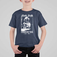 Black Death European Tour T Shirt For Kid Plague Rat Medieval History Skull Gothic - Wonder Print Shop