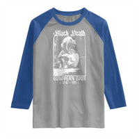 Black Death European Tour Raglan Shirt Plague Rat Medieval History Skull Gothic - Wonder Print Shop
