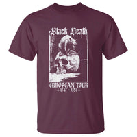 Black Death European Tour T Shirt Plague Rat Medieval History Skull Gothic - Wonder Print Shop