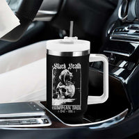 Black Death European Tour Tumbler With Handle Plague Rat Medieval History Skull Gothic - Wonder Print Shop