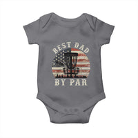 Funny Disc Golf Dad Best Dad By Par Baby Onesie Vintage American Flag Fathers Day