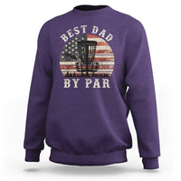 Funny Disc Golf Dad Best Dad By Par Sweatshirt Vintage American Flag Fathers Day