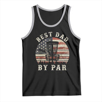 Funny Disc Golf Dad Best Dad By Par Tank Top Vintage American Flag Fathers Day