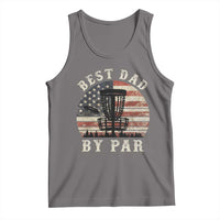 Funny Disc Golf Dad Best Dad By Par Tank Top Vintage American Flag Fathers Day