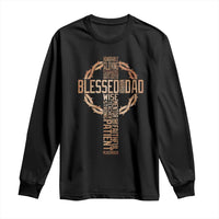 Blessed Dad Christian Long Sleeve Shirt Religious Cross Fathers Day
