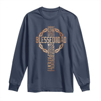 Blessed Dad Christian Long Sleeve Shirt Religious Cross Fathers Day