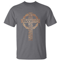 Blessed Dad Christian T Shirt Religious Cross Fathers Day