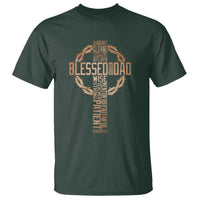 Blessed Dad Christian T Shirt Religious Cross Fathers Day