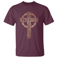 Blessed Dad Christian T Shirt Religious Cross Fathers Day