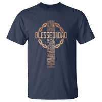 Blessed Dad Christian T Shirt Religious Cross Fathers Day