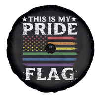Funny LGBTQ This Is My Pride Flag Spare Tire Cover Rainbow American Flag - Wonder Print Shop