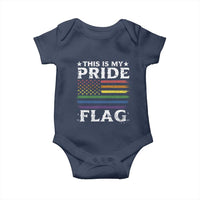 Funny LGBTQ This Is My Pride Flag Baby Onesie Rainbow American Flag - Wonder Print Shop