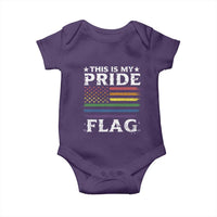 Funny LGBTQ This Is My Pride Flag Baby Onesie Rainbow American Flag - Wonder Print Shop