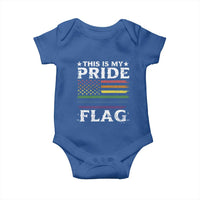 Funny LGBTQ This Is My Pride Flag Baby Onesie Rainbow American Flag - Wonder Print Shop