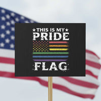 Funny LGBTQ This Is My Pride Flag Protest Sign Rainbow American Flag - Wonder Print Shop
