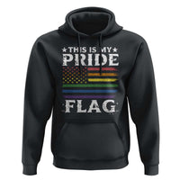 Funny LGBTQ This Is My Pride Flag Hoodie Rainbow American Flag - Wonder Print Shop