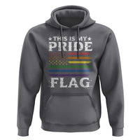 Funny LGBTQ This Is My Pride Flag Hoodie Rainbow American Flag - Wonder Print Shop