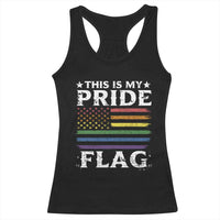 Funny LGBTQ This Is My Pride Flag Racerback Tank Top Rainbow American Flag - Wonder Print Shop