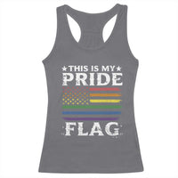 Funny LGBTQ This Is My Pride Flag Racerback Tank Top Rainbow American Flag - Wonder Print Shop