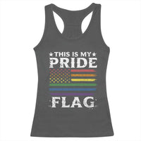 Funny LGBTQ This Is My Pride Flag Racerback Tank Top Rainbow American Flag - Wonder Print Shop