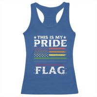 Funny LGBTQ This Is My Pride Flag Racerback Tank Top Rainbow American Flag - Wonder Print Shop