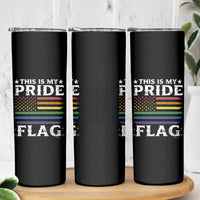 Funny LGBTQ This Is My Pride Flag Skinny Tumbler Rainbow American Flag - Wonder Print Shop