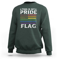 Funny LGBTQ This Is My Pride Flag Sweatshirt Rainbow American Flag - Wonder Print Shop