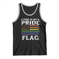 Funny LGBTQ This Is My Pride Flag Tank Top Rainbow American Flag - Wonder Print Shop