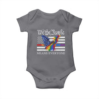 We The People Means Everyone US Constitution LGBT Pride Baby Onesie Rainbow Bald Eagle