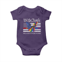 We The People Means Everyone US Constitution LGBT Pride Baby Onesie Rainbow Bald Eagle