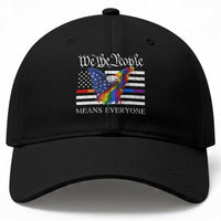 We The People Means Everyone US Constitution LGBT Pride Baseball Cap Rainbow Bald Eagle