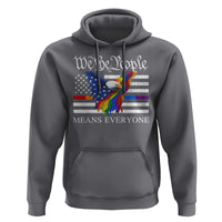 We The People Means Everyone US Constitution LGBT Pride Hoodie Rainbow Bald Eagle
