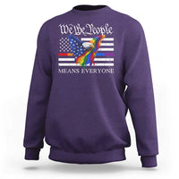 We The People Means Everyone US Constitution LGBT Pride Sweatshirt Rainbow Bald Eagle